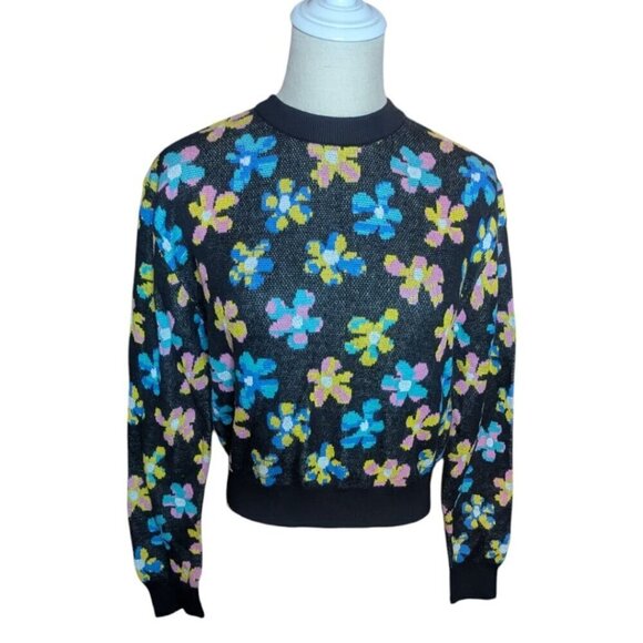 aLaB Floral Crop Sweater Medium - Picture 2 of 4
